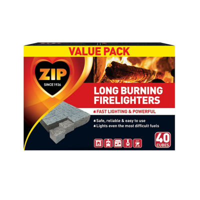 Long Burning Firelighters 40 Cubes