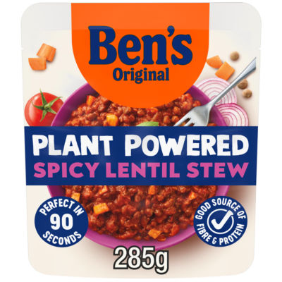 Bens Original Plant Powered Spicy Lentil Stew Instant Microwave Meal 285g thumbnail 2