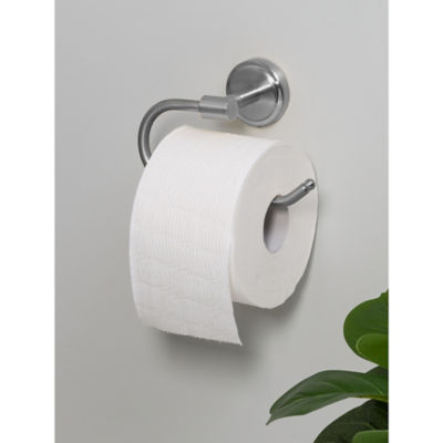 Silver-Tone Toilet Roll Holder