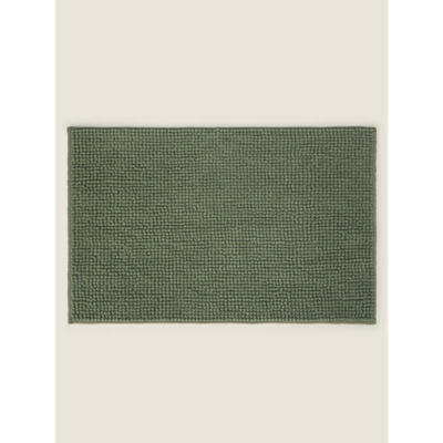 Sage Green Solid Chenille Bath Mat thumbnail 2