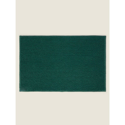 Fir Green Solid Chenille Bath Mat thumbnail 2