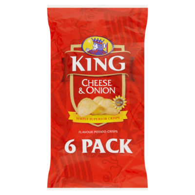 Cheese & Onion Flavour Potato Crisps 6 x 25g thumbnail 2