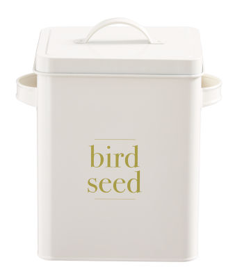 Cream Bird Seed Container & Scoop 18.5x23x16.7cm