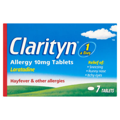 Allergy Tablets 10mg Loratadine for Allergy and Hayfever Relief - 7 Tablets