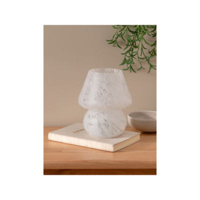 White Mushroom Portable Battery Table Lamp thumbnail 2