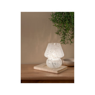 White Mushroom Portable Battery Table Lamp thumbnail 3