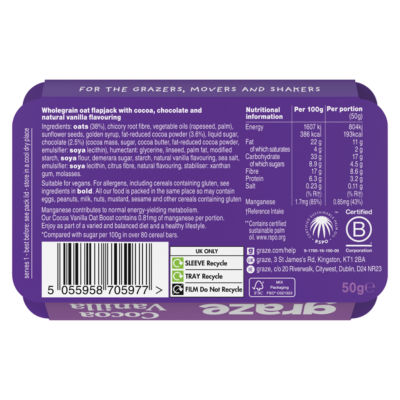 3 Cocoa Vanilla Oat Boosts Flapjack Fingers 50g thumbnail 3