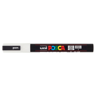 Posca White Paint Marker PC-3M Fine 0.9-1.3mm thumbnail 3