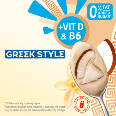 Light Greek Style Coconut with Vanilla Yogurt 4 x 115g thumbnail 3