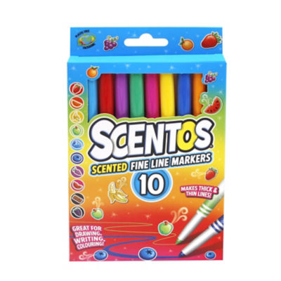Scentos Scented Fine Line Markers - Colours May Vary, Age 3+ Years
