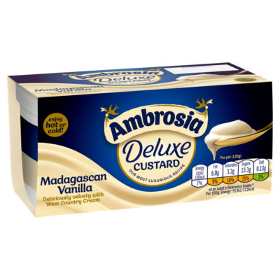 Deluxe Madagascan Vanilla Custard Dessert Snack Pots 2 x 120g thumbnail 3