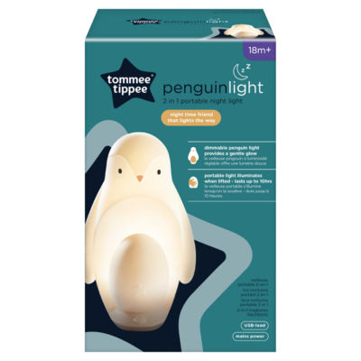 2-in-1 Portable Penguin Nursery Night Light, USB-Powered thumbnail 2