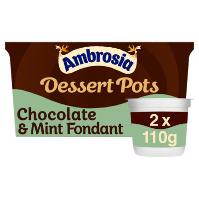 Ready To Eat Dessert Pots Belgian Chocolate & Mint Fondant Sauce 2 x 110g thumbnail 2