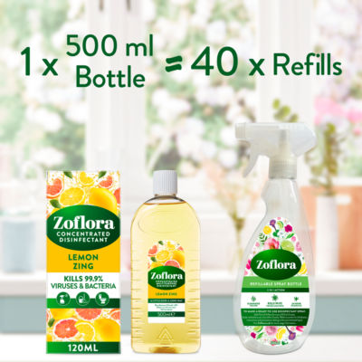 Concentrated Multipurpose Disinfectant Lemon Zing 120ml thumbnail 4