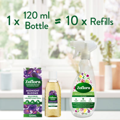 Concentrated Multipurpose Disinfectant Midnight Blooms 3 in 1 Action 120ml thumbnail 4