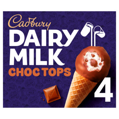 Dairy Milk Choc Tops Cones 4 x 100ml (400ml)