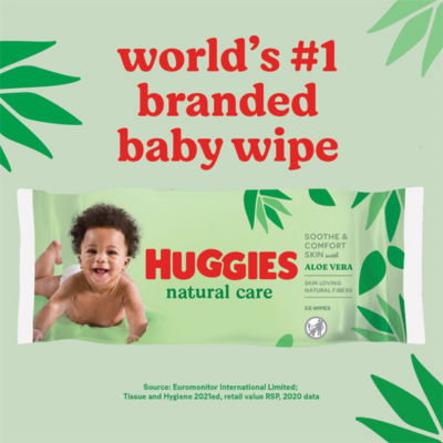 Natural Care Baby Wipes - 4 Pack (4x56 Wipes) thumbnail 3