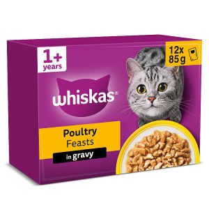 1+ POULTRY Feasts Wet Cat Food Pouches in Gravy 12 x 85g thumbnail 2