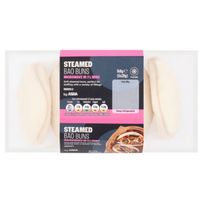 Steamed Bao Buns 6 x 28g (168g) thumbnail 2