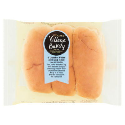 6 Jumbo White Hot Dog Rolls thumbnail 2