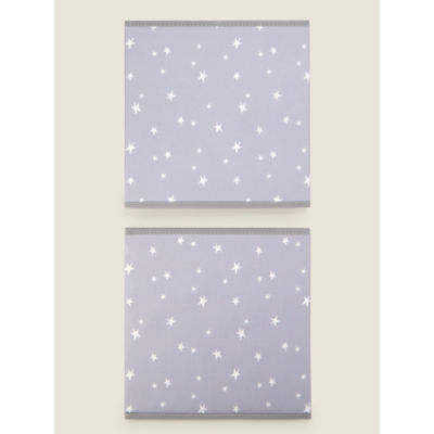 Grey Star Print Storage Boxes - Set of 2 thumbnail 3