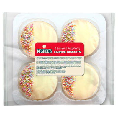 4 Lemon & Raspberry Empire Biscuits