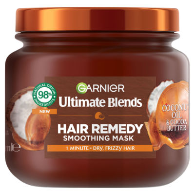 Ultimate Blends Coconut Oil & Cocoa Butter Hair Remedy Mask for Dry Frizzy Hair 340ml thumbnail 2