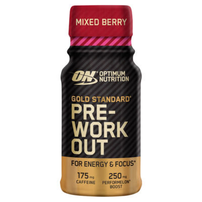 Gold Standard Pre-Workout Energy Shot, Mixed Berry Flavour, single serve, 60ml
