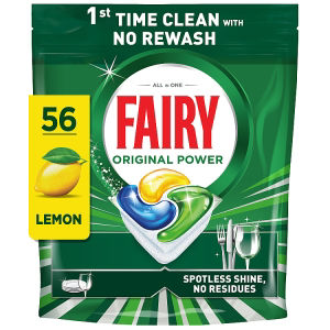 Fairy All In One Original Dishwasher Lemon 56 Capsules 757g