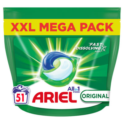 All-in-1 PODS®, Washing Liquid Capsules Original 51 Washes thumbnail 2