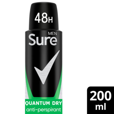 Sure Men  Antiperspirant Aerosol Quantum Dry 200ml thumbnail 2