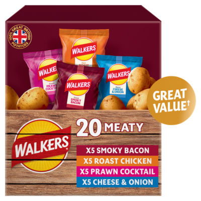 Meaty Variety Multipack Crisps Box 20x25g thumbnail 3