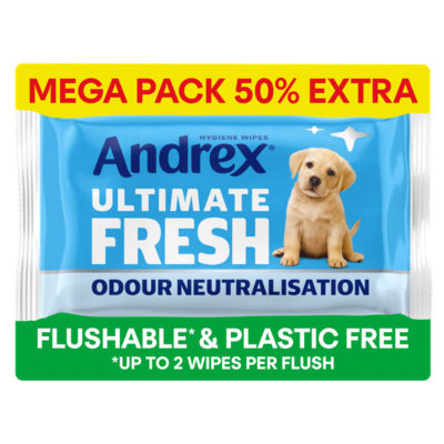 ® ULTIMATE FRESH Hygiene Wipes Odour Control Moist Toilet Tissue MEGA PACK Single (56 sheets) thumbnail 2