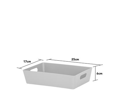 2L Grey Storage Basket