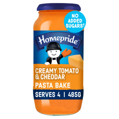 No Added Sugar Pasta Bake Sauce Tomato & Cheddar Cheese 485g