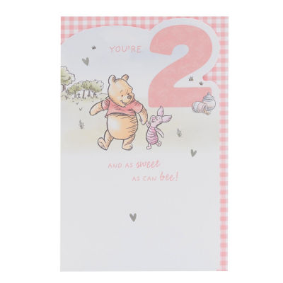 Winnie the Pooh 2nd Birthday Card