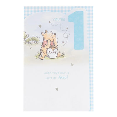 Winnie the Pooh 1st Birthday Card