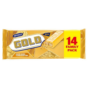 Gold Caramel Biscuit Bars Multipack 14 Pack, 2x124g thumbnail 2