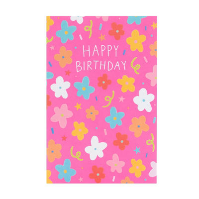 Pink Floral Birthday Card thumbnail 2