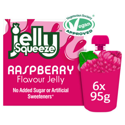 Jelly Squeeze Raspberry Flavour Jelly 6 x 95g
