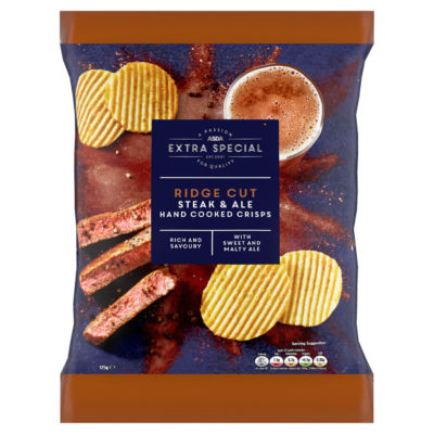 Extra Special Ridge Cut Steak & Ale Hand Cooked Crisps 125g thumbnail 2