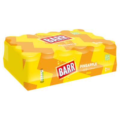 Pineapple 24 Pack Flavoured Fizzy Drink 24 x 330ml Cans thumbnail 2