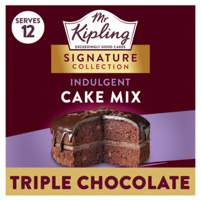 Mr Kipling Indulgent Cake Mix Triple Chocolate 416g