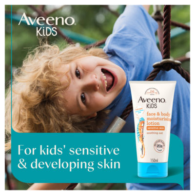 Aveeno Kids Moisturising Face & Body Lotion, Gentle Fragrance, Suitable For Sensitive Skin, 150ml thumbnail 4