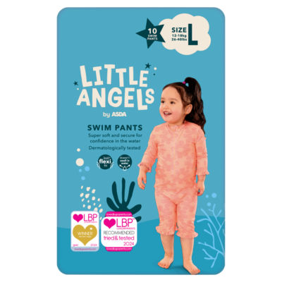 LITTLE ANGELS by ASDA Swim Pants L 12-18kg 26-40lbs 10 Swim Pants