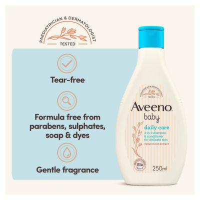 Daily Care 2-in-1 Shampoo & Conditioner with Natural Oat Extract, Tear-Free, 250ml thumbnail 4