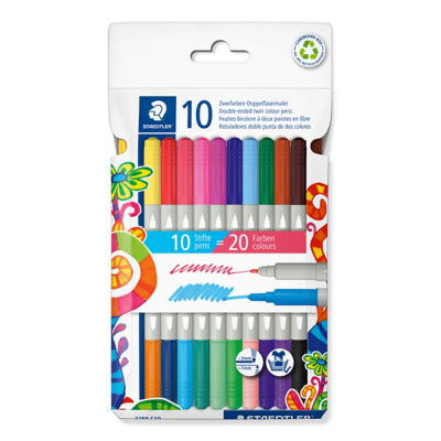 Double-ended, Twin-Colour Pens (Pack of 10) thumbnail 2