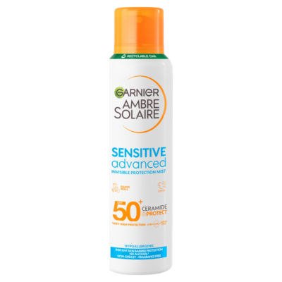 Ambre Solaire SPF 50+ Sensitive Advanced Dry Mist Sun Cream Spray 150ml thumbnail 2