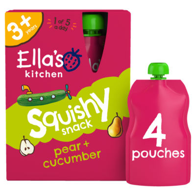 Pear + Cucumber Squishy Snack 4 x 100g (400g) thumbnail 2
