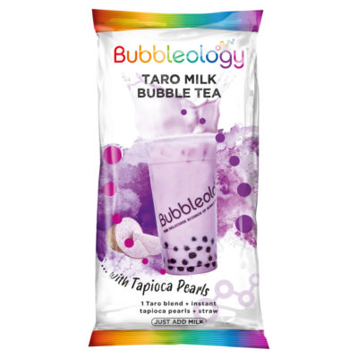 Bubbleology Taro Milk Bubble Tea with Tapioca Pearls
